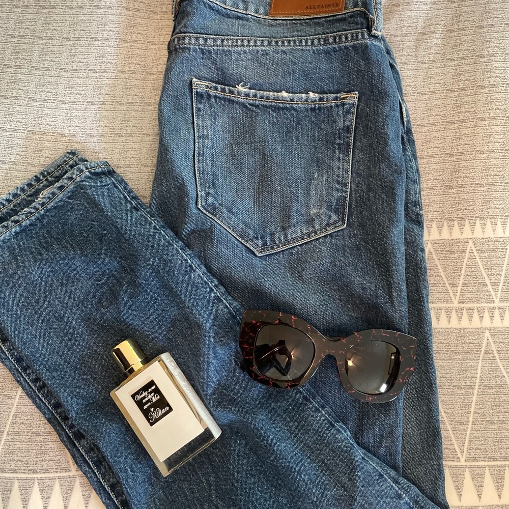 All Saints Amy girlfriend ripped jeans size 28